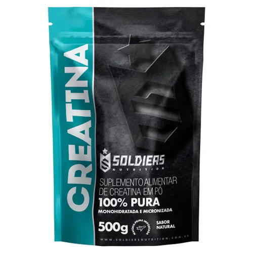 Creatina Monohidratada 500g - 100% Pura Importada - Soldiers Nutrition